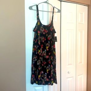 Black floral skull super soft dress